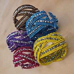 Lot of 5 Beautiful Beaded Bracelets